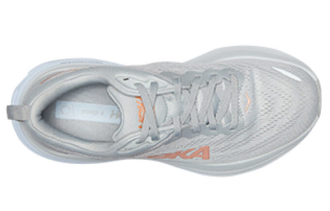 (WMNS) Bondi 8 Ancho D ‘Gris Claro Naranja’